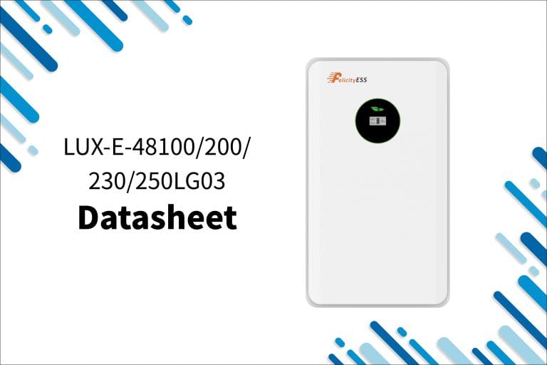 LUX-E-48100-48200-48230-48250LG03 Lithium Battery Datasheet