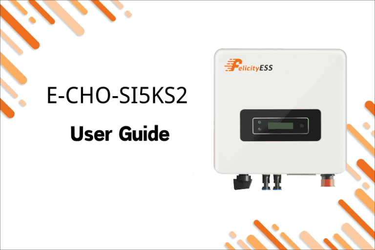 E-CHO-SI5KS2 说明书封面